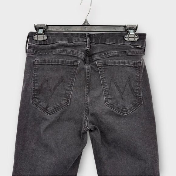 MOTHER The Looker Mid-Rise Skinny Jeans in Not Guilty Black Women’s Size 26 - Picture 6 of 10